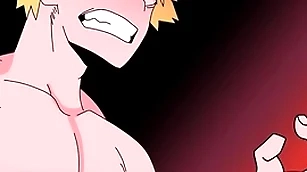 Kirishima gets affronting on shortly he sees bakugo naked and occasionally he fucks him