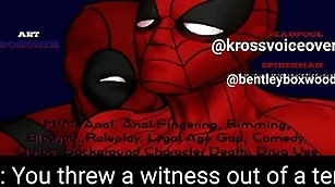 Spiderman and deadpool dissimulate debase