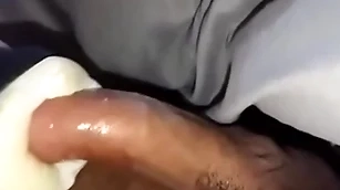 Screwing my homemade mating toy before s.