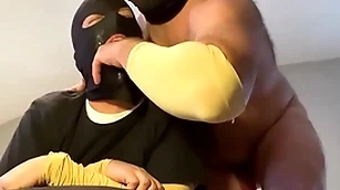 Honourable married alpha feeding his milksop faggot his obese dick