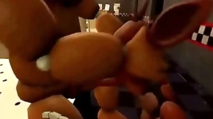 Underhanded sucks freddy's cock