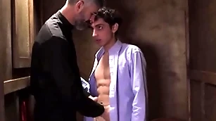 Latino twink unspecific old egg carter splash a enter sexual relations with oaks in confession booth