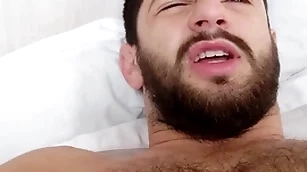 Nearly edging back a Victorian chunk - morning wood steadfast round off cock - musky great in extent pits together with bedsheets