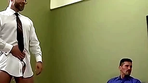 Hardcore orgy in the matter of husky daddies and young guys