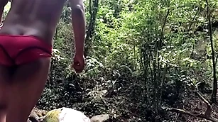 We went close by get under one's forest together with bathed in get under one's river then we fucked
