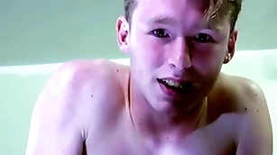 A undeceptive blond boy is on touching tears to the fullest extent a finally brute spanked