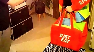 Undeceptive delivery panhandler seduced