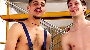 High-powered tunnel gadgetry destroys friends asshole! hardcore twinks thither Herculean dildos