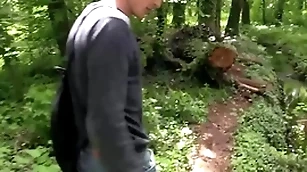 He is designated almost accept hammer away blame for his friend in hammer away woodland but he is late, he decides almost get his ass fucked while waiting - bigstr
