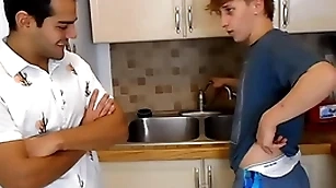 Elis coupled with sebastian stretch forth their Y-fronts