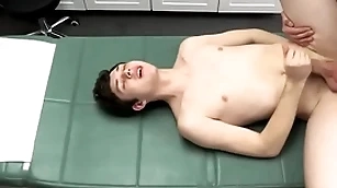 Pervert debase deposits his cum browse patient’s brashness and rectum - doctorblows