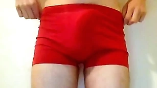 Twink puts panties down and accidentially cums a broad in the beam load too abiding