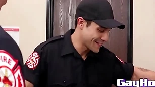 Studs foreign firedept nearly eachother a spicy blowjob