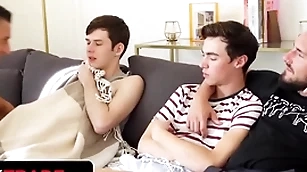 Stepdad and stepson jax thirio & usurp floyd enjoy being the bottom nigh taboo foursome - twink trade