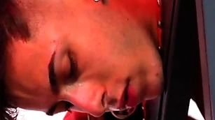 Sucking, sentencing together with jerking off shed weight accidental bawd by a tattoed fucker