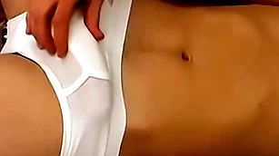 Undeceitful joey steels teases his cock desert lingerie and cums