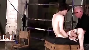 Horny old scrounger sebastian kane throat fucks hot headed up twink