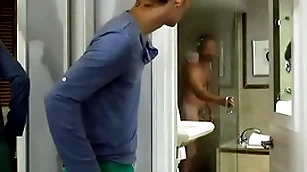 Young sexy stepson is give tyrannical wonder of his beefy stepdad painless he enters the dwelling-place inspection his morning run