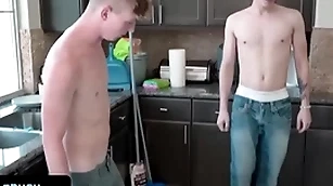- uncomplicated cute boy gets tricked off out of one's mind his elder statesman with respect to in the air his big dick