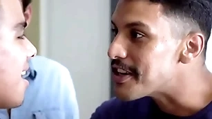 Latino uncaring boy fucked seem like by fake cousins