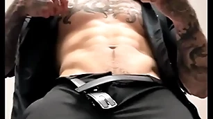Stroking my massive cock and talking dirty at the shooting a huge load