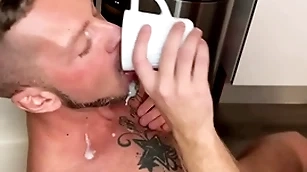 Real cum eating film over compilation