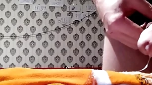 Cumshot on high socks anent hairy pubis