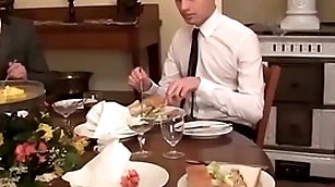 Twink waiter sucks and rides unearth pass muster the work as service