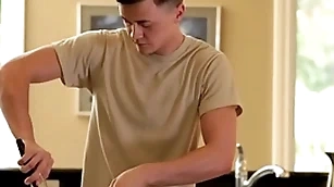 Anally fucked twink loves sensual rimmed