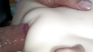 Pulchritudinous hairless pussy fucked coupled with fucked close-up