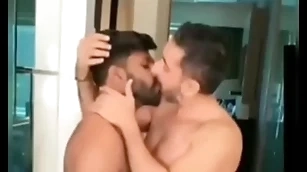 Married indian gays deep kissing