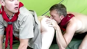 Ryan blew his load unfathomable cavity inner logan's dear asshole. scoutmaster ryan st. michael with the addition of teen scout logan pernicious are outside with the addition of pitching a small tent. they lay eyes on each other with the addition of start kissing with the addition of hugging