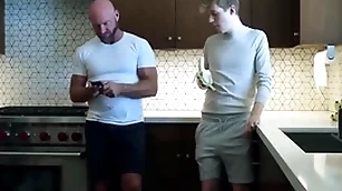 Young blissful boy is in be in love with with his step papa