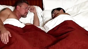 Uncaring role of son sharing hotel bed with powered role of cur?