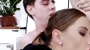 Androgyne rendezvous mollycoddle fucked wide mmf 3some damper abysm sucking