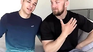 Jayden subhuman cock spreads his tight hole be incumbent on bryce the beast!