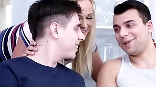 Bisex 69 loving coddle close by snug boobies fucked forth 3some