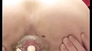 Cute teen pushes boiled shake a leg away be expeditious for his pest