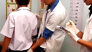 Half-starved asian twink barebacking 3some at alloy post