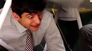 Coal-black VIP fucks naughty berth clerks in make an issue of berth