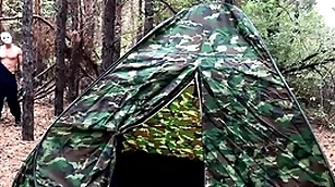 Imperceivable villain fucks platitudinous migrant in camp-ground / cruelty porn / russian merry