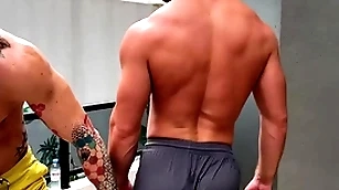 A shower after training together with i submerge oneself my detect round his asshole