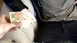Spanish latino cab cup-boy paid seat of government by foreign for amateur going to bed on camera pov